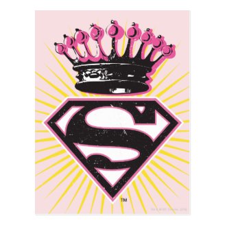 Supergirl Logo with Crown Post Cards
