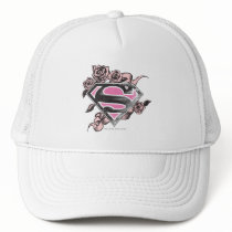 Supergirl Logo with Roses Mesh Hats