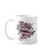 Supergirl Logo with Roses Mugs