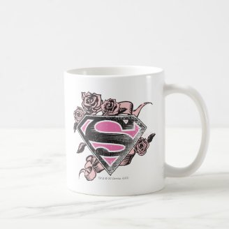 Supergirl Logo with Roses Mugs