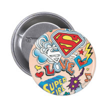Supergirl Love Buttons