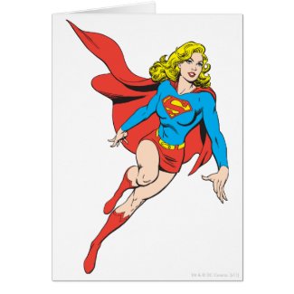 Supergirl on the Move Greeting Cards