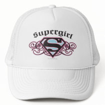 Supergirl Pin Strips Black and Pink Mesh Hats