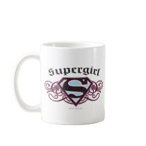 Supergirl Pin Strips Black and Pink Coffee Mug