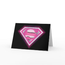 Supergirl Pink Logo Greeting Card