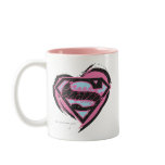 Supergirl Pink Logo in Heart Mugs