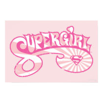 Supergirl Pink Logo Star Burst Print