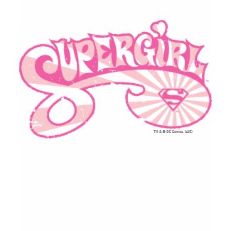 Supergirl Pink Logo Star Burst shirt