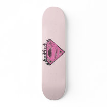 Supergirl Pink Logo with Flames Skate Deck