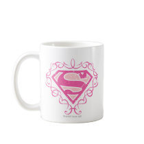 Supergirl Pink Stripes Mugs