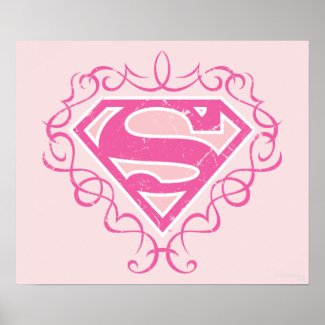 Supergirl Pink Stripes print