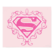 Supergirl Pink Stripes Posters