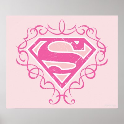 Super Girls on Supergirl Pink Stripes Posters By Supergirl