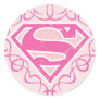 Supergirl Pink Stripes Stickers