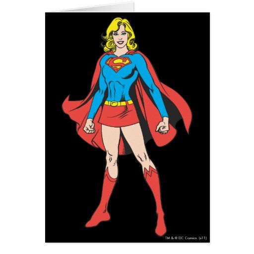 Supergirl Poses Card