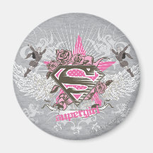 Supergirl Star and Roses Refrigerator Magnets