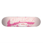Supergirl Stars and Logo Skate Board Deck