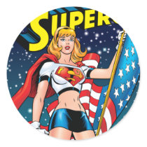 Supergirl Round Sticker