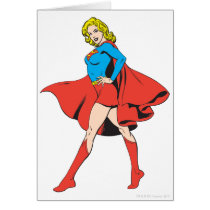 Supergirl Strikes a Pose Greeting Cards