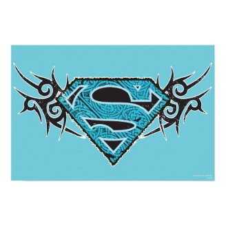 Supergirl Tribal Pattern Logo Poster