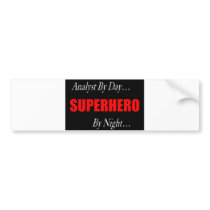 Superhero Analyst Bumper Stickers