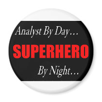 Superhero Analyst Magnets