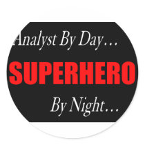 Superhero Analyst Stickers