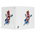 superhero bacon cartoon character binders