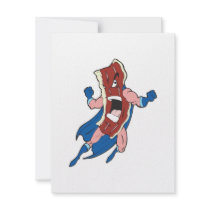 superhero bacon cartoon character custom announcements