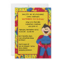 Superhero Birthday Party Invitation invitation