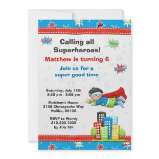 Superhero Birthday Party Invitation zazzle_invitation