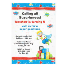 Superhero Birthday Party Invitation