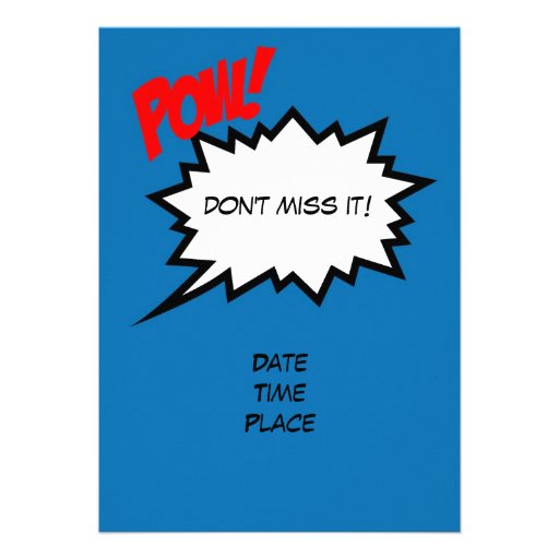 Superhero Birthday Party Invitation