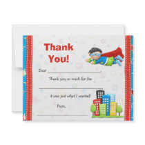 Superhero Birthday Party Thank You Invitations