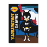 Superhero Boy Birthday Invitation Post Cards