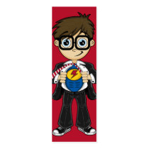 Superhero Boy Bookmark Business Card Template