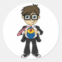 Superhero Boy Sticker