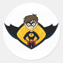 Superhero Boy Sticker