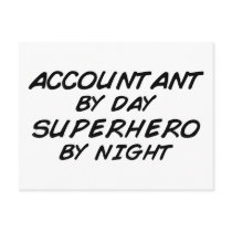 Superhero by Night - Accountant Postcard