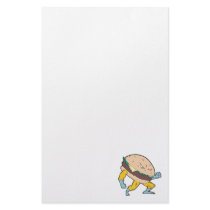superhero cheeseburger hamburger character customized stationery