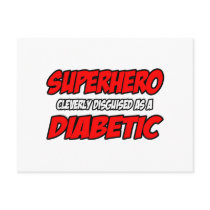 Superhero...Diabetic Postcard