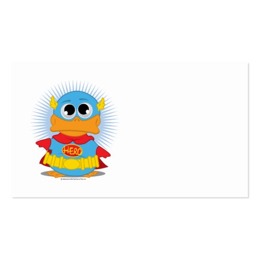 Superhero Duck Business Cards (front side)