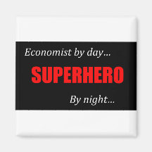 Superhero Economists Fridge Magnets