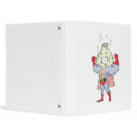 superhero garlic character vinyl binder
