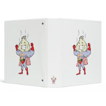 superhero garlic character 3 ring binder