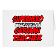 Superhero...German Teacher Card
