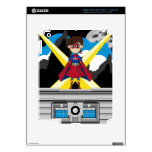 Superhero Girl on Rooftop Decal For iPad 3