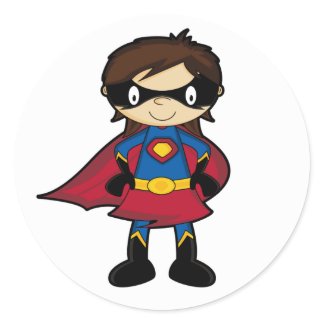 Superhero Girl Sticker sticker