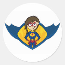 Superhero Girl Sticker