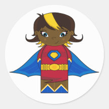 Superhero Girl Sticker